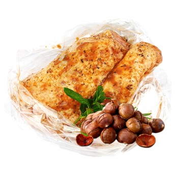 Κότσι χοιρινό με γέμιση κάστανο