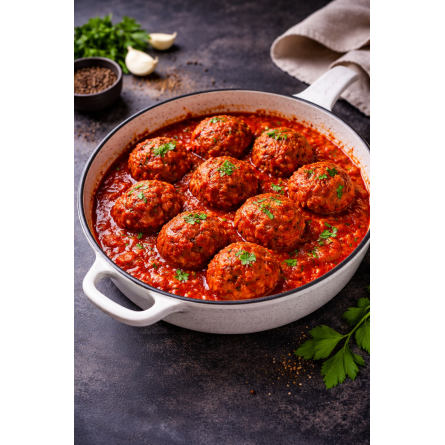 Αφράτα κεφτεδάκια με σάλτσα ντομάτας Αφράτα κεφτεδάκια με σάλτσα ντομάτας